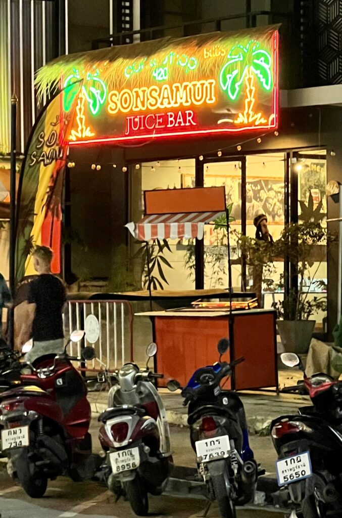 A neon sign for 