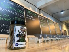 Harweed moon Bud Dispensary cannabis pre-rolls and strain menus, Huai Khwang, Bangkok. Weed shop with sativa, indica, hybrid flower options.