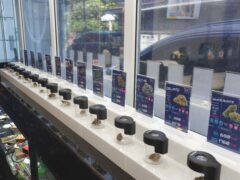 THC Bangkok cannabis flower display in Khlong Toei, Bangkok, featuring various strains.