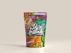 Pure Instinto Seed Bank packaging with colorful graffiti art.