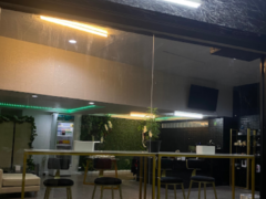 Highnabis cannabis dispensary interior, Hua Hin, Thailand. Weed shop with modern decor.