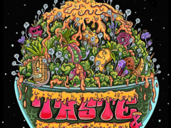 Taste & Terms cannabis weed shop online: Cartoon image of a bowl filled with plants and fruit.