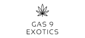 Logo with marijuana leaf above the text 