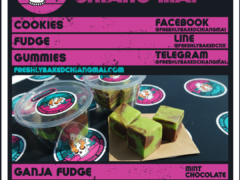 Freshly Baked Chiang Mai ganja fudge edibles. Cannabis cookies, gummies, mint chocolate in Chiang Mai, Thailand. Sativa infused treats.