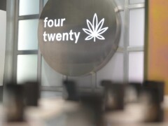 Four Twenty High Garden cannabis shop sign, Sukhumvit 21, Bangkok. Thailand weed dispensary.