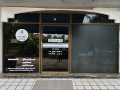 ธานี 420 cannabis shop storefront, Sukhothai, Thailand. Cannabis flower and accessories. Open daily.