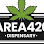 Area 420 dispensary logo featuring a green cannabis leaf and white text on a black background.
