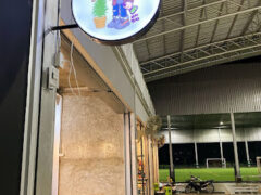 Sign for Cannabis by BusGrow dispensary at 888 CK STADIUM, Pluak Daeng District, Rayong, Thailand.