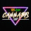 Solar Cannabis Co. logo with a neon triangle and text, on a black background.