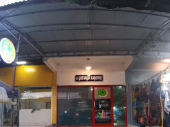 Gethighrayong cannabis shop exterior, Noen Phra, Rayong, Thailand. Cannabis flower and smoking accessories.