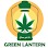Green lantern logo with a cannabis leaf inside a yellow-bordered lantern.