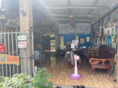 GREENWAY GLOBALIZE cannabis dispensary interior in Bang Ngam, Suphan Buri, Thailand. Weed shop selling cannabis flower.