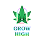 Green cannabis leaf emblem with the words "OMMT" and "RIDGE" in blue.