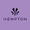 Purple background with the Hempton logo in white text and a stylized flower icon.