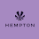 Hempton logo: stylized sunburst above the word "HEMPTON" in a lavender box.