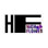 HF Hotels logo: black stylized letters "HF" to the left of a black square and "Hotels" in purple.