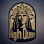 Gold-colored badge with a stylized female face, surrounded by a crown, with "High Queen" text below.