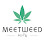 MEETWEED logo with a stylized green marijuana leaf.