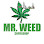 MR. WEED" text with green cannabis leaf above; dispensary.