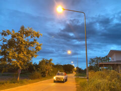 Road to Pangan Garden cannabis dispensary in Kham Muang, Khon Kaen, Thailand.