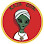 Illustration of a green alien wearing a white turban in a red circle.
