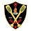 Black shield emblem with crossed gold oars and a central gold candle.