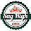 Say High logo in a circular seal with red image on top.