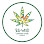 Round logo with a marijuana leaf icon in green, yellow and orange.