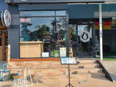 Exterior of Jack Tattoo shop in Khao Lak, Phang-nga. Building entrance with signage.