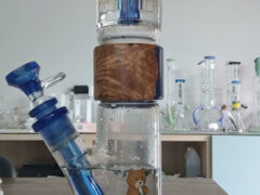 Bong from Teddy International cannabis shop, Bang Phli District, Samut Prakan, Thailand. Glass smoking accessories.