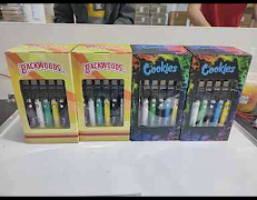 Backwoods and Cookies brand cannabis vape cartridges at The Green Bulldog, Pattaya, Thailand.