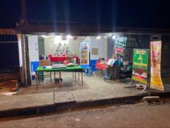 กัญชาสิชล cannabis shop exterior in Sichon, Nakhon Si Thammarat, Thailand. Cannabis flowers and smoking accessories.