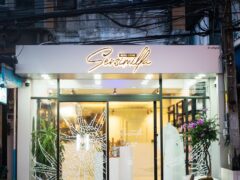 Sensimilla Weed Store exterior, cannabis dispensary in Karon, Phuket, Thailand. Weed shop with flower decor.