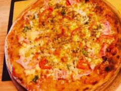 Pizza at Horn Pub in Pattaya, Thailand, a British-style pub with cannabis.