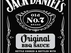 Jack Daniel's Original BBQ Sauce bottle with text 