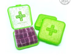 High Island Thailand's THC edible gummies in green packaging, Space gummies, medical grade THC, Thailand.