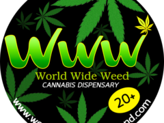World Wide Weed cannabis dispensary logo, Pattaya, Thailand. Weed shop selling cannabis flower, CBD, & THC products.