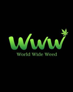 Logo with green "WWW" text, a cannabis leaf, and "World Wide Weed" below on black.
