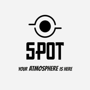 SPOT logo: a circle with a centered dot and two horizontal lines.