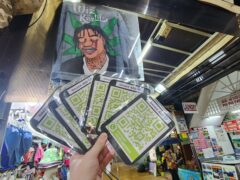 QR codes for cannabis product order at Phi Phi Weed Shop, Koh Phi Phi, Thailand.