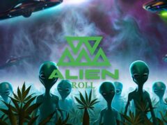 Alien Roll cannabis shop graphic in Ban Mai, Thailand.