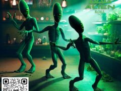 Alien Roll cannabis store display, Pathum Thani, Thailand.