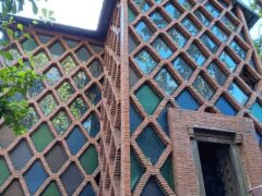 Exterior of Chief Weed Dispensary in Mae Rim, Chiang Mai, Thailand, showing unique architectural design.