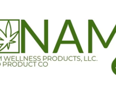 NAM Wellness Products logo featuring cannabis leaf and CBD.