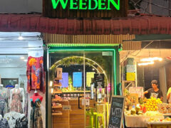WeedeN Karon cannabis shop exterior, Karon, Phuket, Thailand. Sign says 