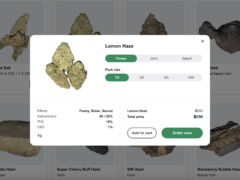 FastWeed.cc: Lemon Haze cannabis flower, 1g, for sale in Pattaya, Thailand. Order now.